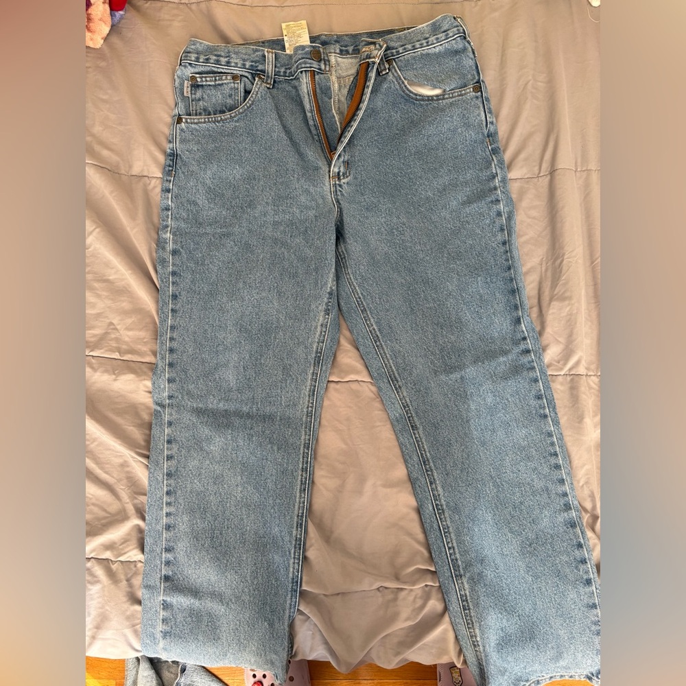 Carhartt Men's Straight Light Blue Denim Jeans